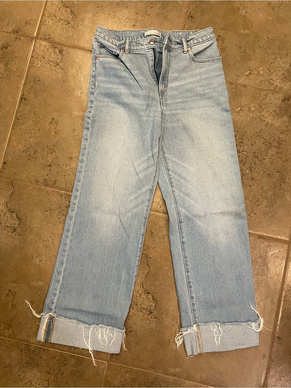 Loft Petite Light Wash Women's Wide-Leg Jeans